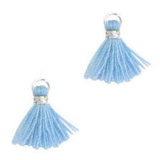 Mini Quaste 1.2cm - Silver-ice blue